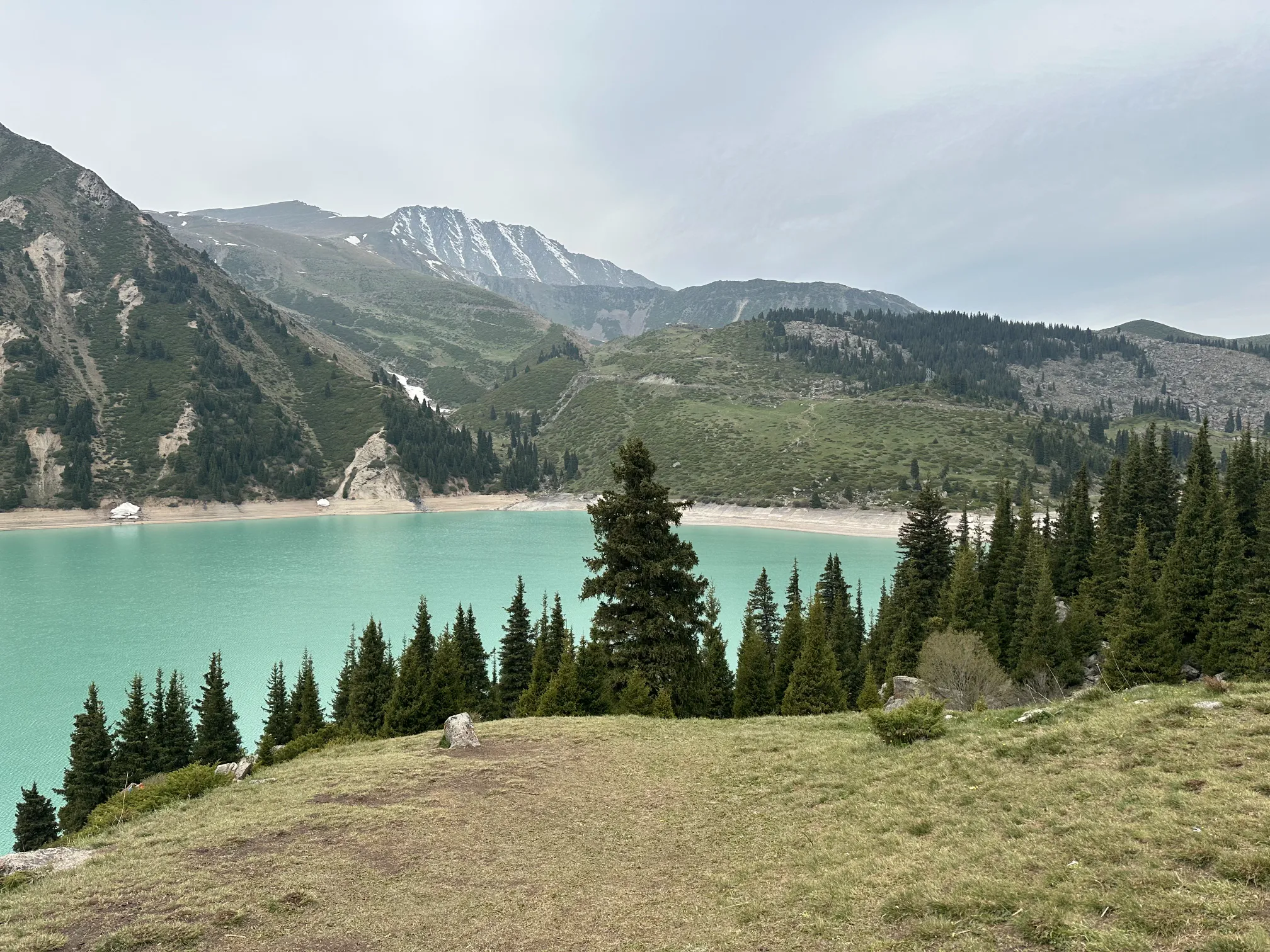 Big Almaty Lake with trees