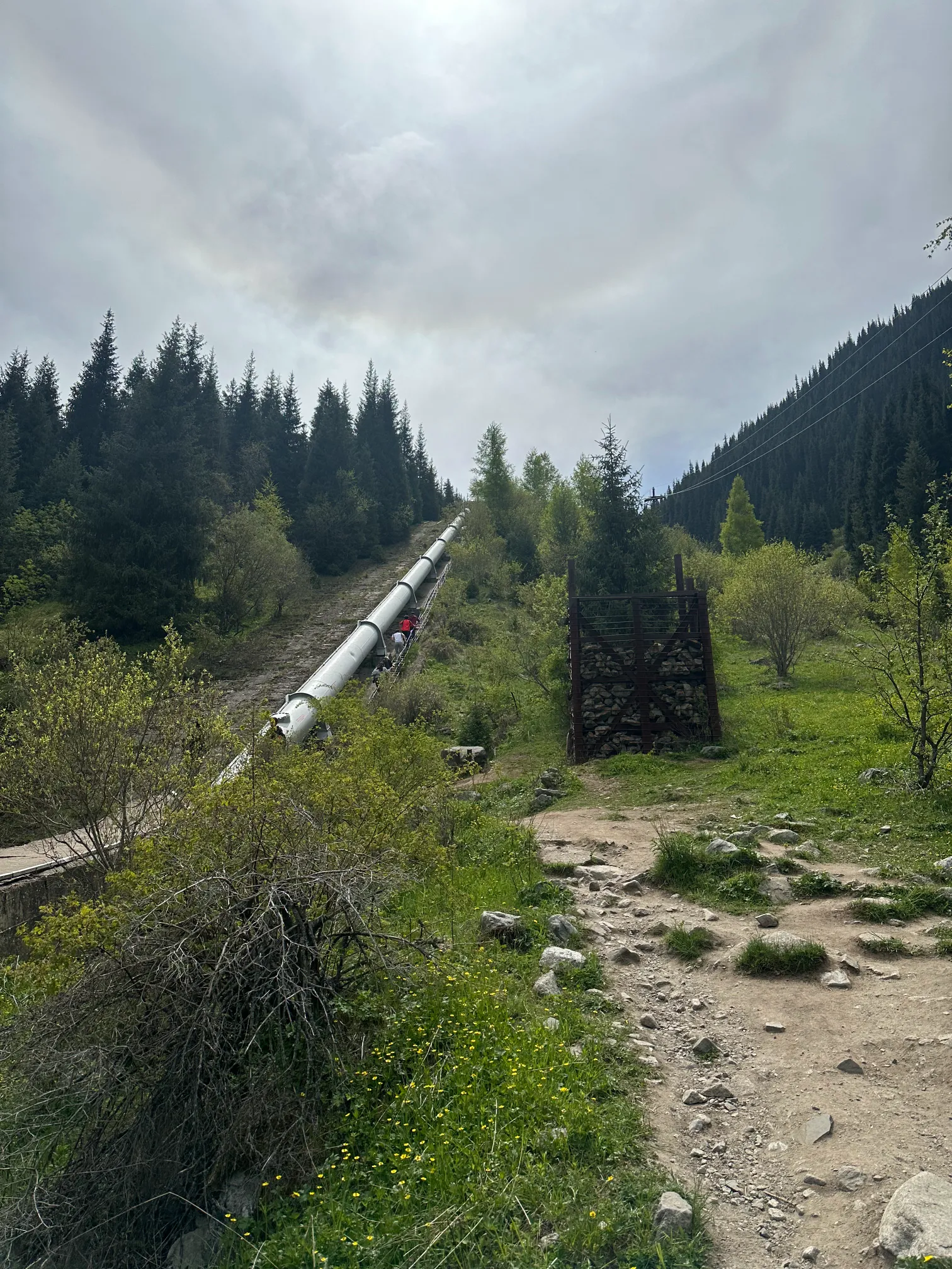 Pipeline to Big Almaty Lake
