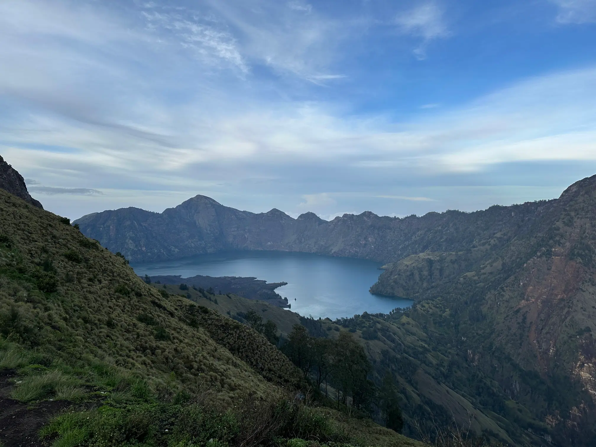 Rinjani crater in the morning