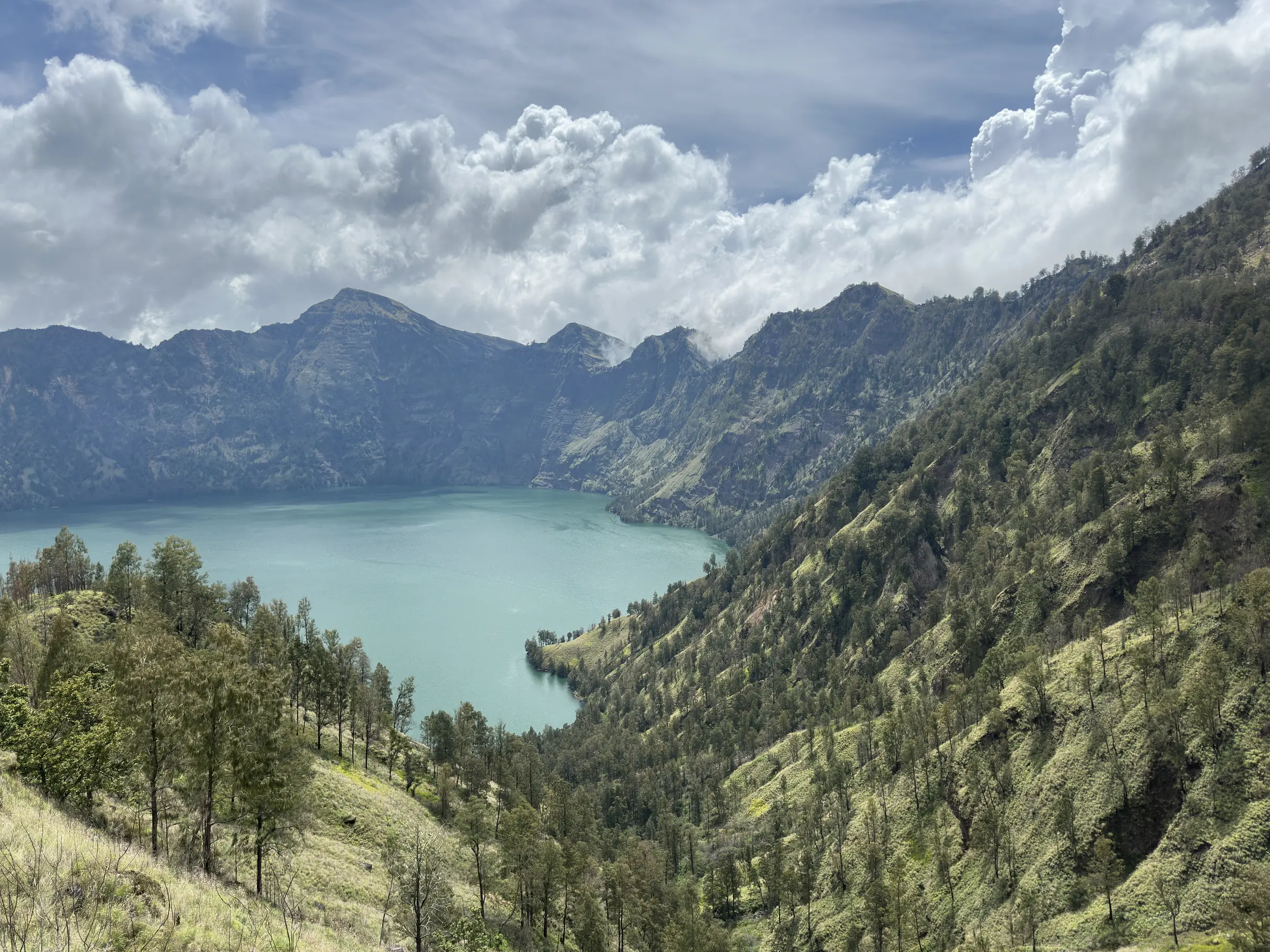 Rinjani crater lake