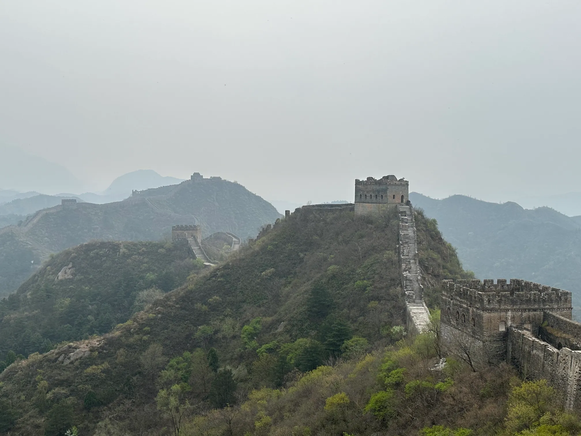 The great wall of china landscape view
