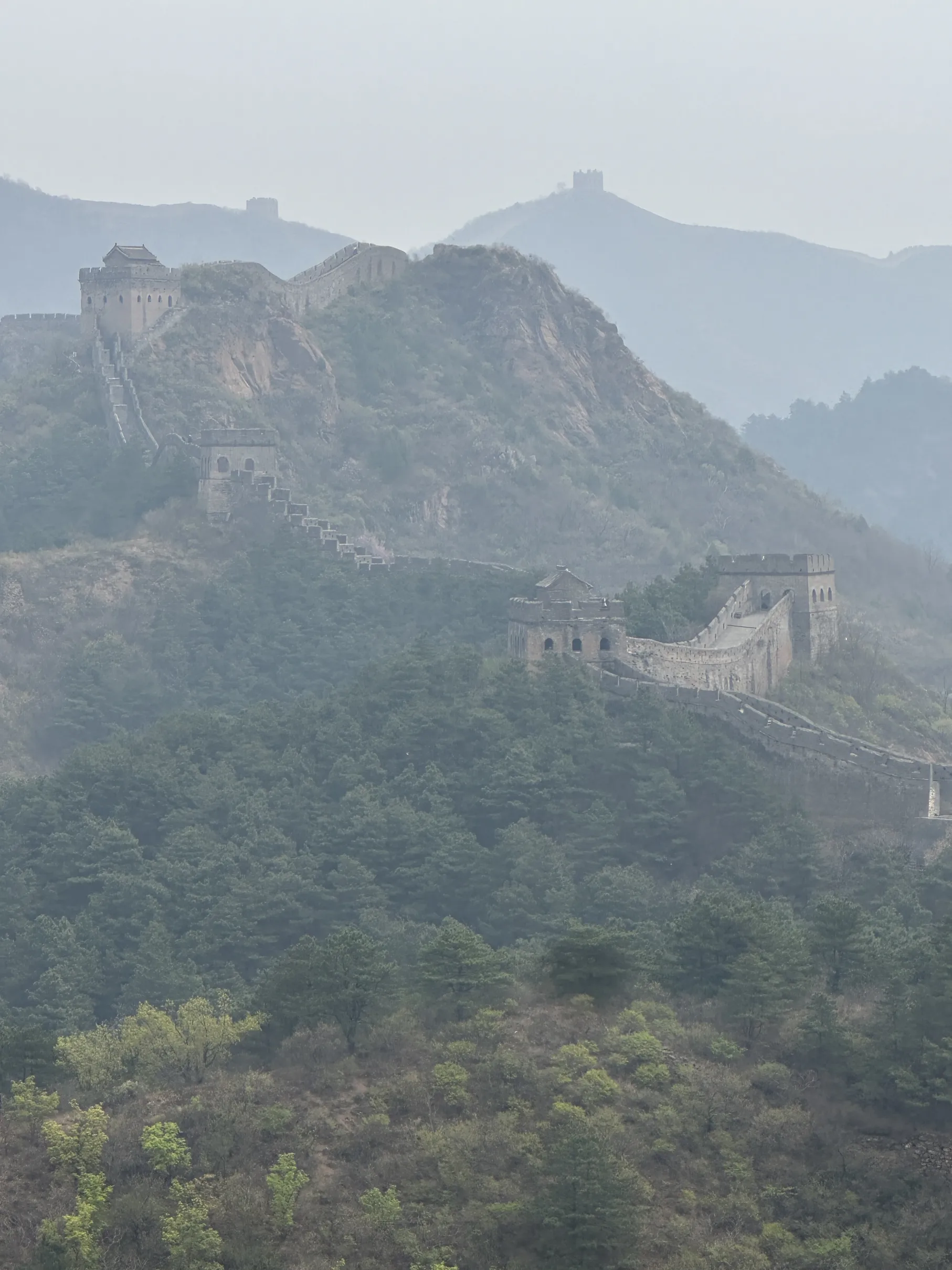 The great wall of china in the distance portrait