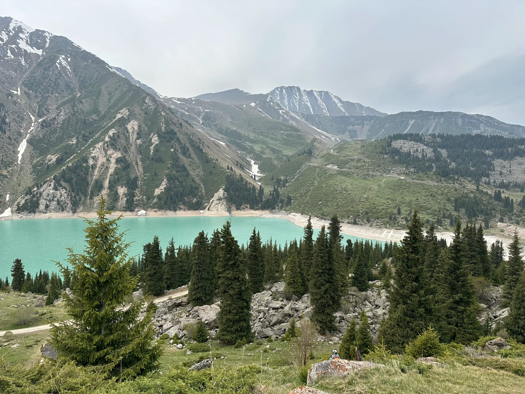 Big Almaty Lake with trees