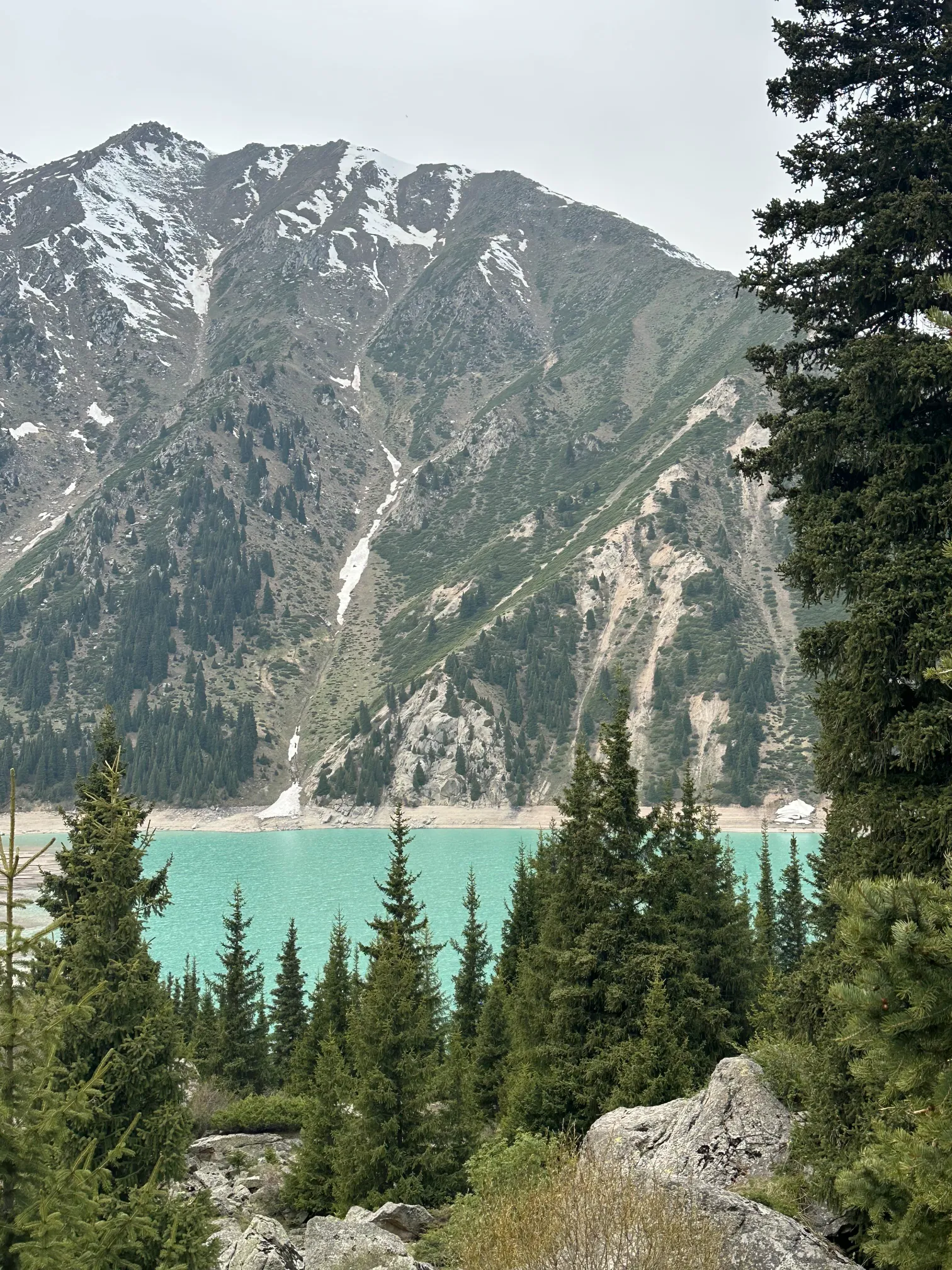 Big Almaty Lake with trees