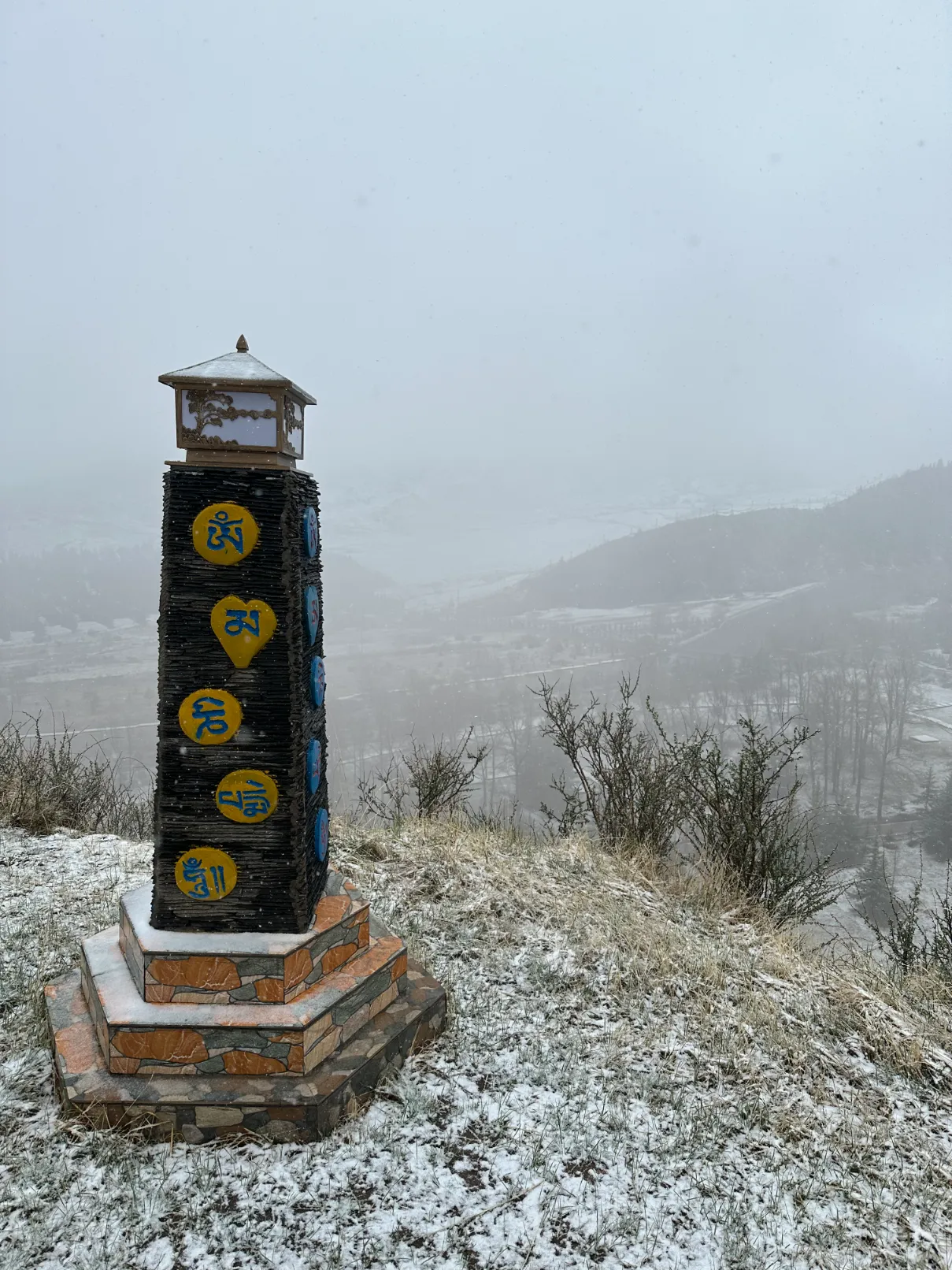 Statue in the snow