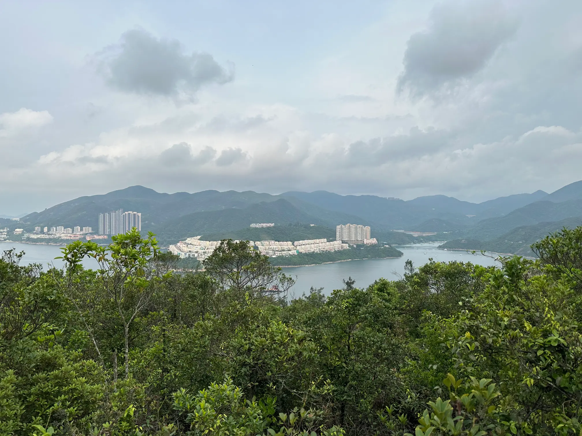 Dragons back hike view with buildings