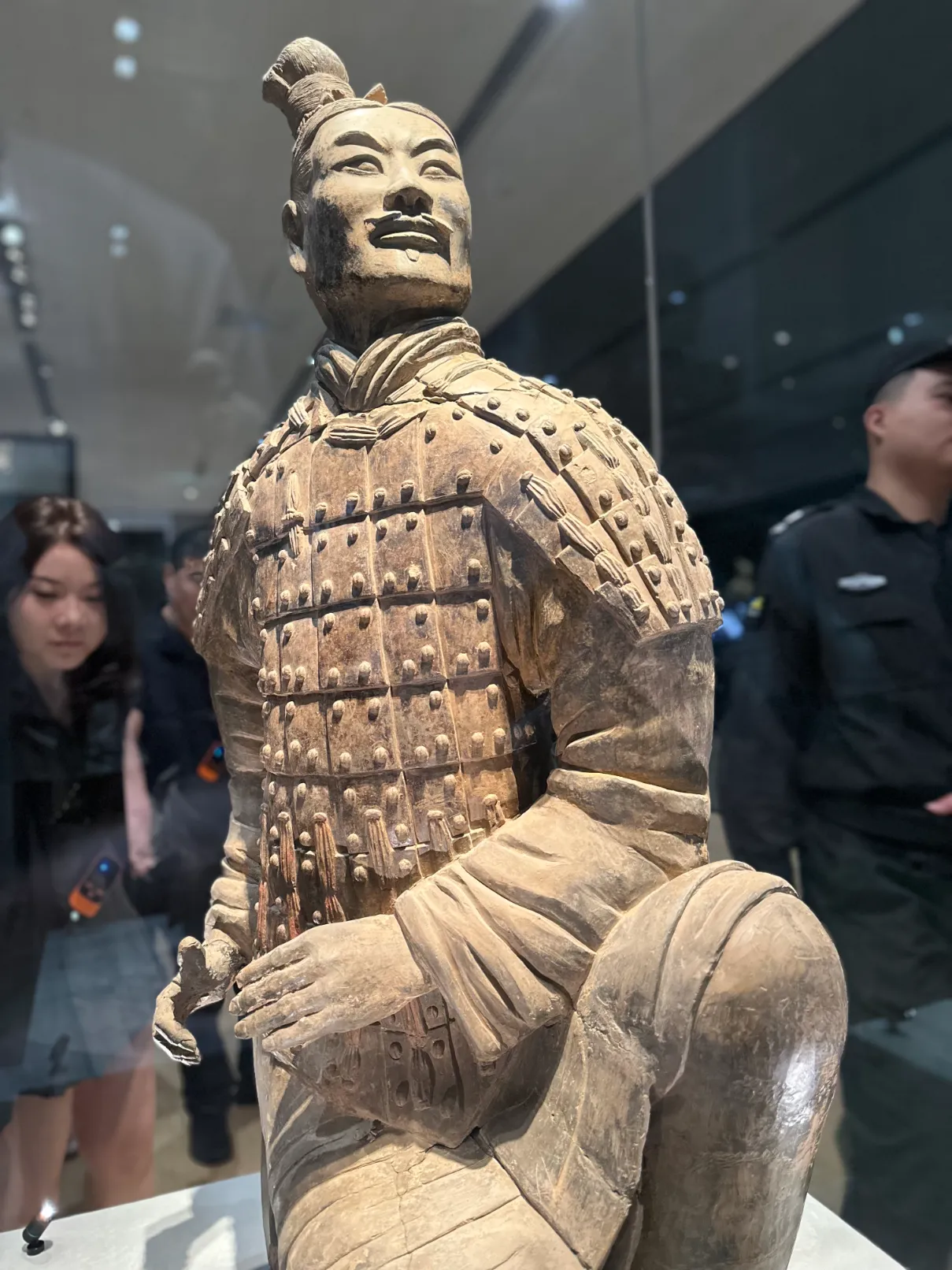 Close up of archer statue