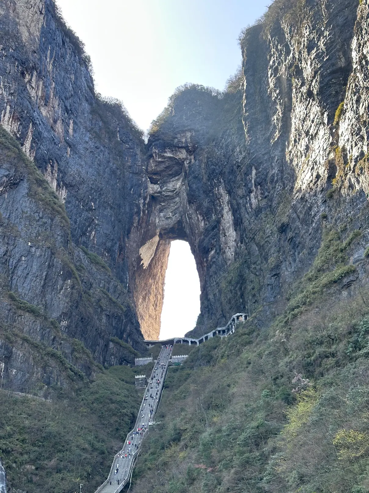 Tianmen mountain hole in the mountain
