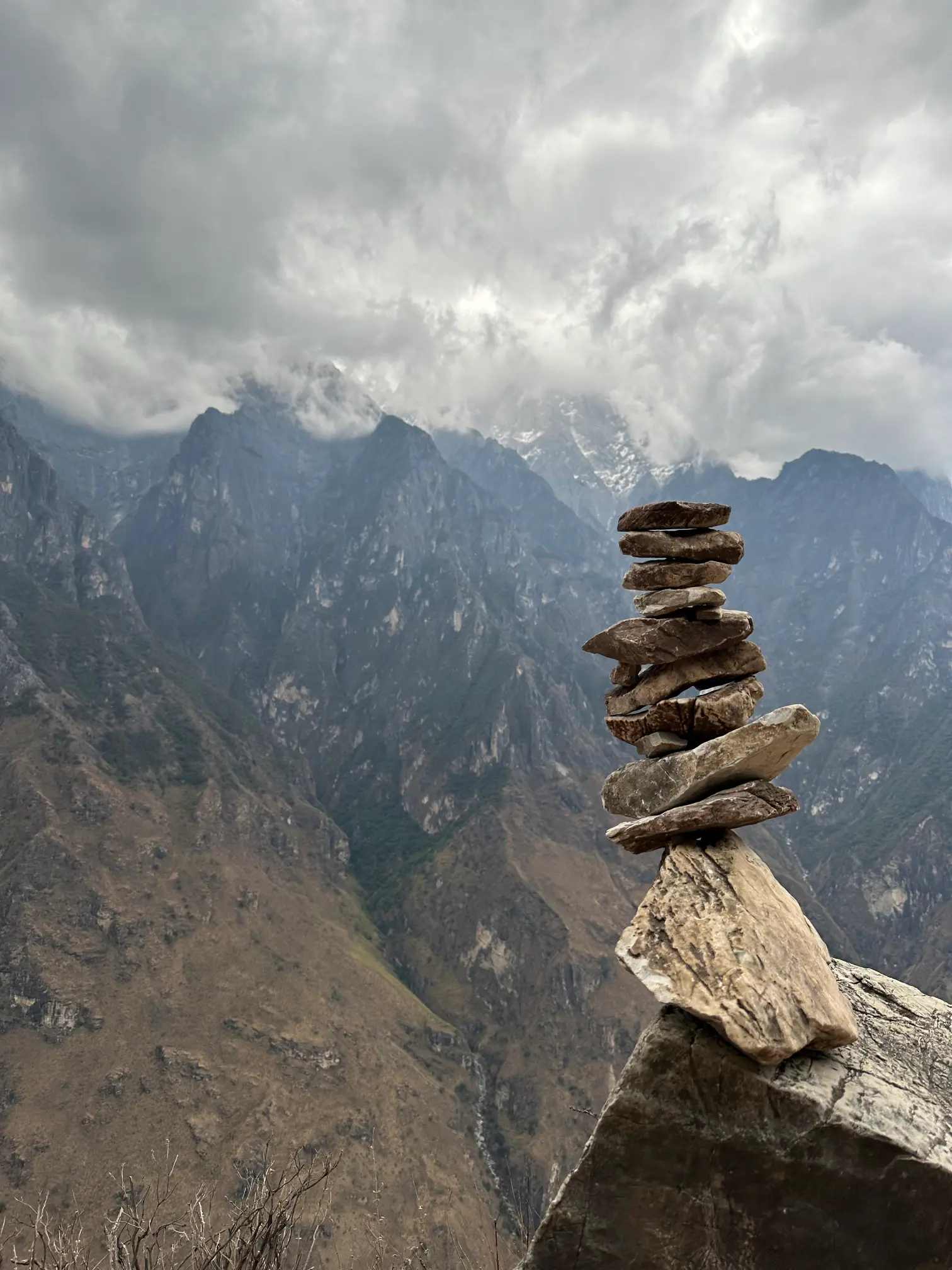 Mountain with stones